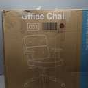 OLIXIS Ergonomic Home Office Desk Chair, PU Leather Computer Chair with Lumbar Support Adjustable Height Rolling Swivel Executive Task Armrests Chair, Modern Brown, 1pc, 18.11"D x 20.06"W x 39.56"H