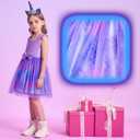 VIKITA Girls Dresses Summer Ocean Party Blue Tutu Dress for 2-12 Years Kids (Purple)