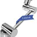 Faucet Extender, 1080 Swivel Faucet Extender with 2 Spray Modes Sink Faucet Aerator with 3 Adapters (M22/M20/M24) Rotating Faucet Attachment for Bathroom & Kitchen Splash-Free Easy Install