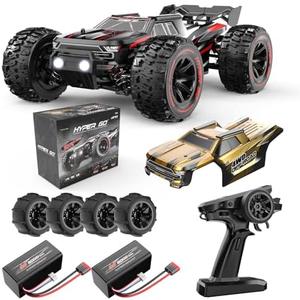 HYPER GO 14210 H14BM V3 1/14 Brushless RC Cars for Adults Fast 50 mph, RC Trucks 4X4 Offroad Waterproof, Electric Powered High Speed RC Car, Fast Extreme RC Truggy with 3S Battery for Snow Sand