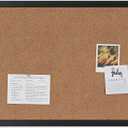 U Brands Cork Bulletin Board, 17" x 23", Black Wood Frame