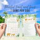 Your Main Event Prints Jungle Baby Shower Games - 25 Each - Bingo, Find The Guest, The Price is Right, Who Knows Mommy Best - Jungle Animals Theme - Printed Front and Back, 1 Game Per Side
