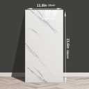 Haimin Wall Panels Peel and Stick 10 Pieces 23.6x11.8in (19.4 Sq. Ft. Coverage) Lightweight Backsplash Marble Look Tile (not Real Marble) Ideal for Kitchen Bathrooms Living Rooms Bedrooms (White-JSB)
