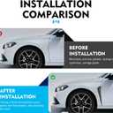2 PCS Car Fender Side Vents, ABS Front Spoiler Sticker, Stylish Sporty Vehicle Side Wing Fender Modifications Decoration, Universal Car Exterior Accessories (Black)