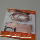 Bocasal Crossbody Wallet Case for iPhone 14 Pro Max with RFID Blocking Card Slot Holder, Magnetic Flip Folio Purse Case, PU Leather Zipper Handbag with Detachable Lanyard Strap 6.7 Inch 5G (Rose Gold)