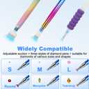 Diesisa Electric Diamond Art Painting Pen - Vacuum Diamond Painting Pen Kits with Storage Tray - Adjustable Suction Level - Diamond Art Electric Pen with Three Styles Pens - Stocking Stuffers - White