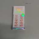 BTArtbox French Tip Press On Nails - Your Highlight, Lamp-Curable Silver Star Short Square Press On Nails with Glue and Adhesive Tabs for Women in 16 Sizes - 32 Nails All-in-One Kit