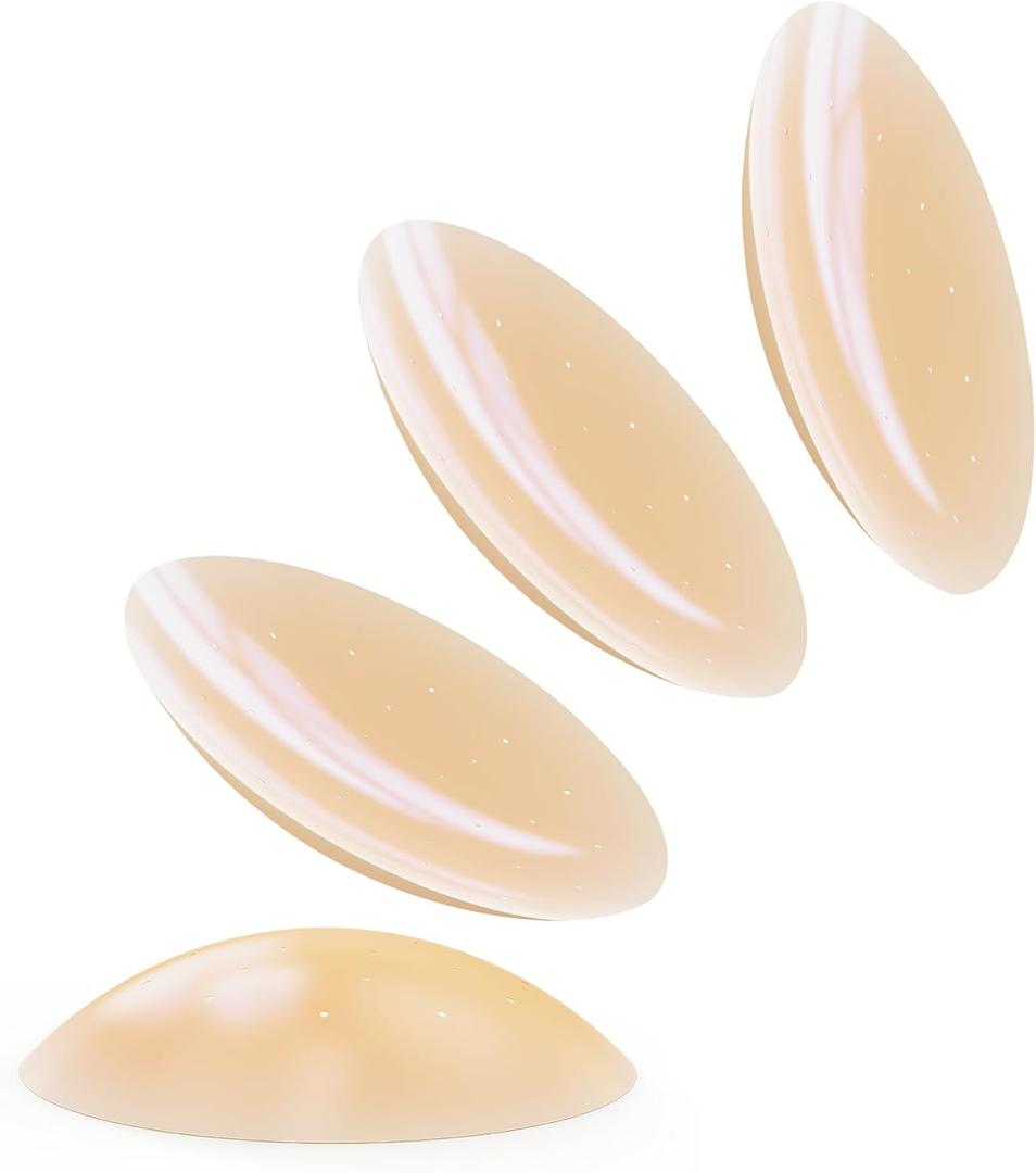 Non Adhesive Nipple Covers Reusable Thin 2Pairs Silicone Breast Pasties for Women No Show Boob Cover Bra