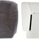 Priprilod Cloth Mist Gray Driver Side Bottom and Foam Cushion Replacement Seat Cover Compatible with Dodge Ram 1500 2500 3500 1998 1999 2000 2001 2002