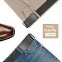 Men's Belts Leather Ratchet Dress Belts for Men Adjustable Belt for Casual Jeans (Beveled Carbon Black Buckle - Black)