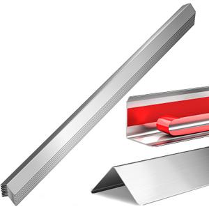 2x2x48 Inch 304 Stainless Steel Wall Corner Guards (10-Pack) Heavy Duty Rounded Corner Protector, Smooth Folded Edge Design for Wall Protection 90 Angle Metal Edge Guard