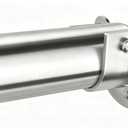 Premium Stainless Steel Closet Rod 1.0mm/1.3", Heavy Duty Adjustable Hanging Bar for Clothes Organization, No-Splice 1-Piece Telescoping Design (Silver, 26.9" - 46.9")