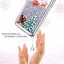 for Samsung Galaxy A25 5G Case Galaxy A25 5G Christmas Phone Case Glitter Sparkle Liquid Floating Case Shockproof Clear Soft TPU Bumper Cover Xmas Santa Claus Silicone Case, Colorful