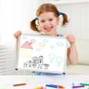 2 x LUCYCAZ Magnetic Dry Erase Board for Wall, 16" x 12" Double-Sided Whiteboard, Sliver Aluminum Frame Weekly Calendar Small White Board for Office,Home,Kitchen