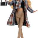 Doll Clothes, 5 Sets Outfits Winter Dresses Pants Windbreaker Hat for 11.5 inch Dolls Accessories Random Style (B)