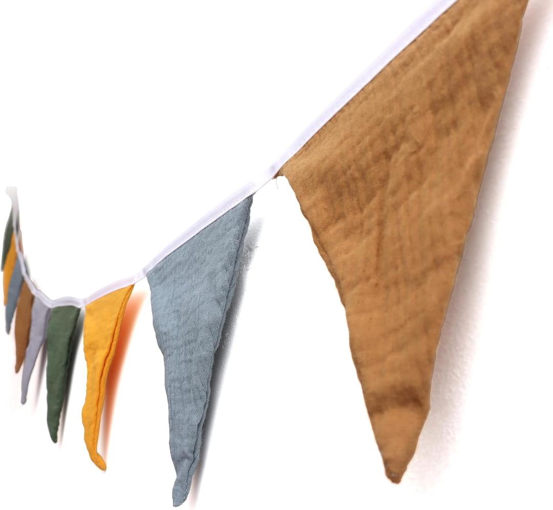 Pennant Banner Flags,Infant and Toddler Room Decoration Pennant,for Nursery Decor Baby Birthday Boho Wedding Shower Party Event (Pennant Banner Flags)