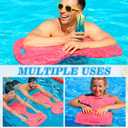 2 Pcs Saddle Float Foam Saddle Seat Float Water Solid Swimming Pool Chair Swirl Pattern for Lake Beach River Boat Parks 31.5 x 16 x 1.3inch