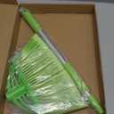 Three-Section Telescopic Aluminum Alloy Rod Long-Handled Broom (Green)