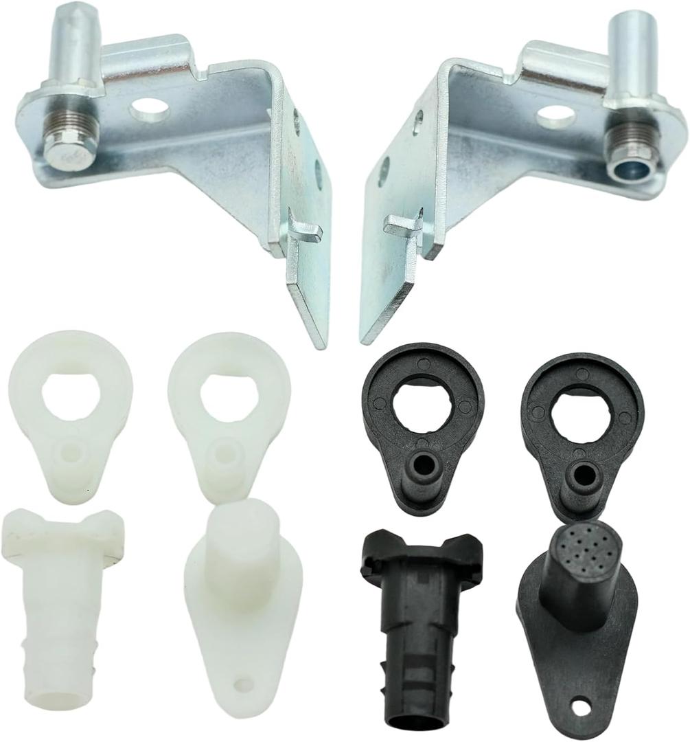 5303918455 Refrigerator Adjustable Door Hinge Kit For Frigidaire/Electrolux Refrigerators, For Left and Right Doors, Replaces With AP4510894, 240537101, 240537102, 240537104