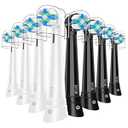 8 Pack IO Replacement Heads Compatible with Oral B iO 2 3 4 5 6 7 8 9 10 Deep Clean Series Electric Toothbrush, Toothbrush Heads Compatible with Oral B iO for Cleans Your Teeth (Black/White)