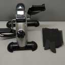 Mini Exercise Bike, himaly Under Desk Bike Pedal Exerciser Portable Foot Cycle Arm & Leg Peddler Machine with LCD Screen Displays (Silver and Black)