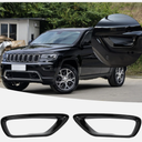 Hoolcar Front Fog Lights Cover Fog Lamp Frame Trim Replacement for 2018-2021 Jeep Grand Cherokee, Black