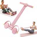 6-Tube Foot Pedal Resistance Band, Heavy-Duty Natural Rubber Tension Bands for Full Body Workout, Home Fitness Training for Abdomen, Arms, Legs & Waist