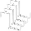 VIVIKEN Adjustable Planter Box Bracket, Flower Box Holder Brackets for Deck Railing, Window Box Hanging Brackets for Patio Garden Fence Pergola Balcony Supporting Heavy Planters-4 Pack