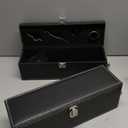 Bottle Wine Carrier,Leather Wine Gift Boxes,for Wedding, Anniversary,Travel, Restaurant, Party, Gifts for Wine Lovers, Storage Box for Home Bar Wine Collection With 4pcs Wine Accessories Setbrown