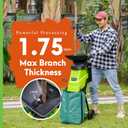 GreenSweep Electric Wood Chipper & Mulcher 15A Powerful Garden Chipper for Branches, Sticks & Yard Waste Compact, Quiet & Easy to Use with Collection Bag
