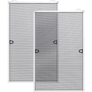 Paramondo 2 Sets DIY Window Screen Frame Kit, Easy Cut-to-Size Design Window Screen, Includes Screen Mesh, Frame Parts & Tools for Window Screen Replacement, White, 46" Lx 46"W