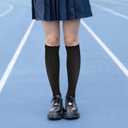 Womens Knee High Socks Halloween Christmas Long Thigh High Over the Knee Sock for Ladies Girls Festival Party Gifts (A-black/White)