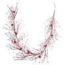 J'FLORU Valentines Day Decorations 4.5FT Artificial Valentine’s Day Garland Pink White Berry Garlands with Red Hearts for Valentine Wedding Anniversary Party Decor