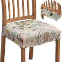 FUANGUI Chair Covers for Dining Chairs Set of 8, Stretch Jacquard Removable and Washable Chair Covers, Protector Chair Cushion Kitchen Dining Home Slipcovers(8 Pack) (114)