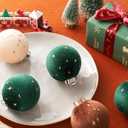 Christmas Ball Ornaments, 15 Pcs Ornaments with Velvet, Multicolor Xmas Decorations for Christmas Tree Holiday Decor (Green & Khaki)