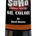 Soho Urban Artist Oil Paint - Burnt Sienna, 170 ml Tube - Best Valued Oil Colors for Painting, Excellent Pigment Load