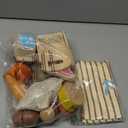 Lehoo Castle Wooden Play Food Sets for Kids Kitchen, Food Toys for Toddlers 3+ Year Old, Pretend Food Play Kitchen Accessories, Cutting Fruits Vegetables Toys, Gift for Boys Girls