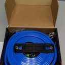 15 Ft Flexible Race Car Track for Kids, Double-Sided Racetrack for 1:64 Diecast Cars Toys, Rolls Up Portable Race Tracks with 4 Car & Suction Cups, Birthday Gifts for Boys Girls Ages 3-5 5-7, Blue