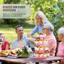 4-Tier Cupcake Stand for 36 CupcakesLarge Plastic Cupcake Tower Stand Cupcakes Holder Tree4 Tiered Dessert Table Stands for PartyReusable Cookie Risers for ChristmasWeddingBirthday Party Events (Pink)