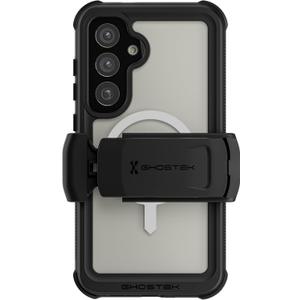 Ghostek Nautical S25 Plus Waterproof Case with Belt Clip, Screen Protector and Camera Lens Cover Rugged Magnetic MagSafe Compatible with Samsung Galaxy S25+ 2025 (6.7") (Clear)