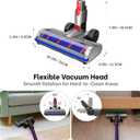 Upgraded 2 Brush Vacuum Head Replacement with 4 Green LEDs & Self-Standing Vacuum Cleaner Head, for V7/V8/V10/V11/V15, Anti-Tangle Motorized Brush Roll for Hard Floors & Carpets