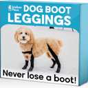 Updated Version - 100% Waterproof Dog Boots with Leggings  Stay-On Paw Protectors with Chest Strap for Rain & Snow, Anti-Slip Traction, Adjustable Fit, Machine Washable (Small, Black)