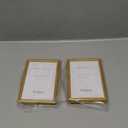 3.5x5 Picture Frame Matte Gold Modern Simple Thin Aluminum Metal Photo Frame with HD Real Glass, Display for Tabletop and Wall Collage. (2 Pack)