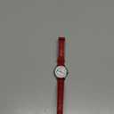 Women's Timex Easy Reader Watch with Leather Strap - Silver/Red TW2P68700JT