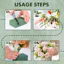 GNRZZT 30 PCS Floral Foam Blocks, 5.5"L x 3.1"W x 1.7"H Green Dry & Wet Flower Foam for Fresh and Artificial Flowers, Plant Foam for Wedding, Birthdays, Pary, Home Decorations