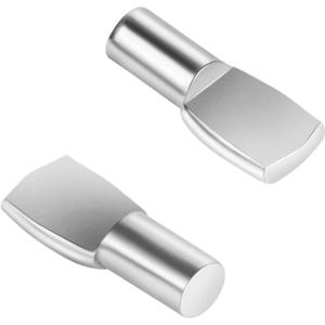 6mm Shelf Pegs Pins, Spoon Shaped Shelf Pins Support Pegs for Shelves, Nickel Plated Shelf Pins Holders, 100 PCS