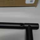 Self Adhesive Matte Black Toilet Paper Holder, SUS304 Stainless Steel Toilet Roll Holder, Double Base Paper Towel Holder Wall Mount No Drilling for Bathroom, Kitchen, Washroom