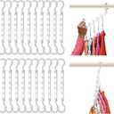 Wonder Hanger Max 20-Pack Space Saving Hangers, Reinforced Hooks Swivels 360, Cascading Hanger, College Dorms & Storage Closet Organizer, Fully Assembled  White
