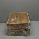 Fibogollo Silverware Organizer Bamboo Kitchen Drawer Organizer Kitchen Utensil Organizers, Flatware Organizer Tray for Flatware, Utensils(Natural), Pack 2