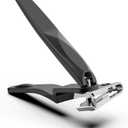 BEZOX Nail Clippers for Seniors, Free-Rotating Jaw Toenail Clippers for Thick Nails, Fingernail Clipper for Men & Women with Sharp Straight Blades - Black